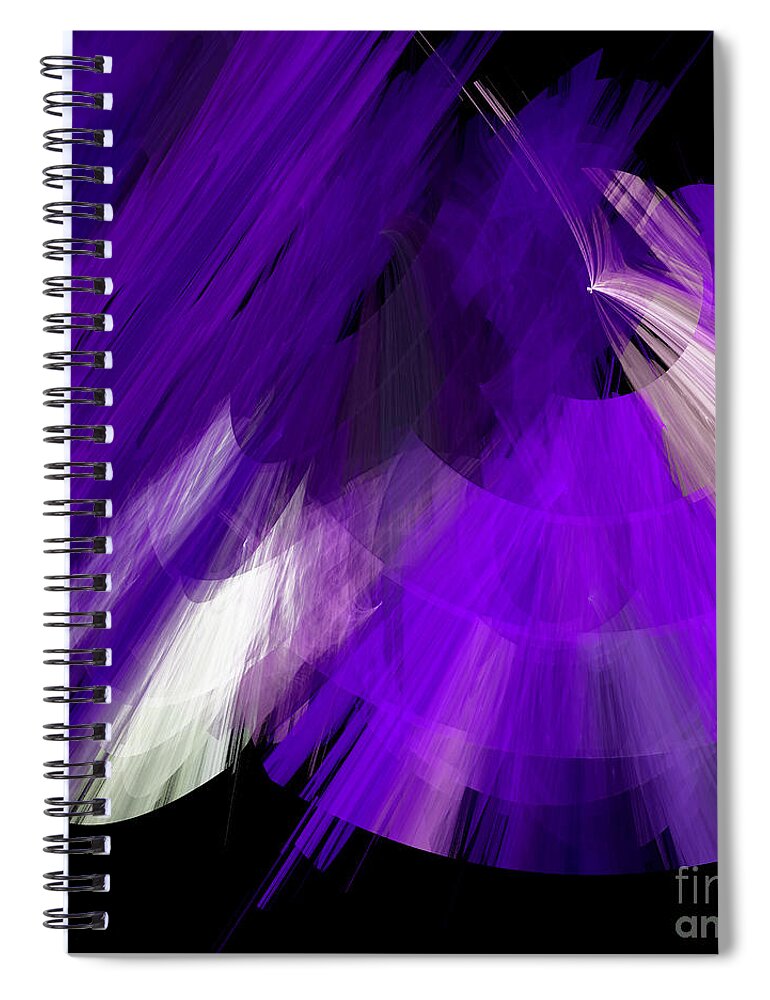 Ballerina Spiral Notebook featuring the digital art TuTu Stage Left Abstract Purple by Andee Design