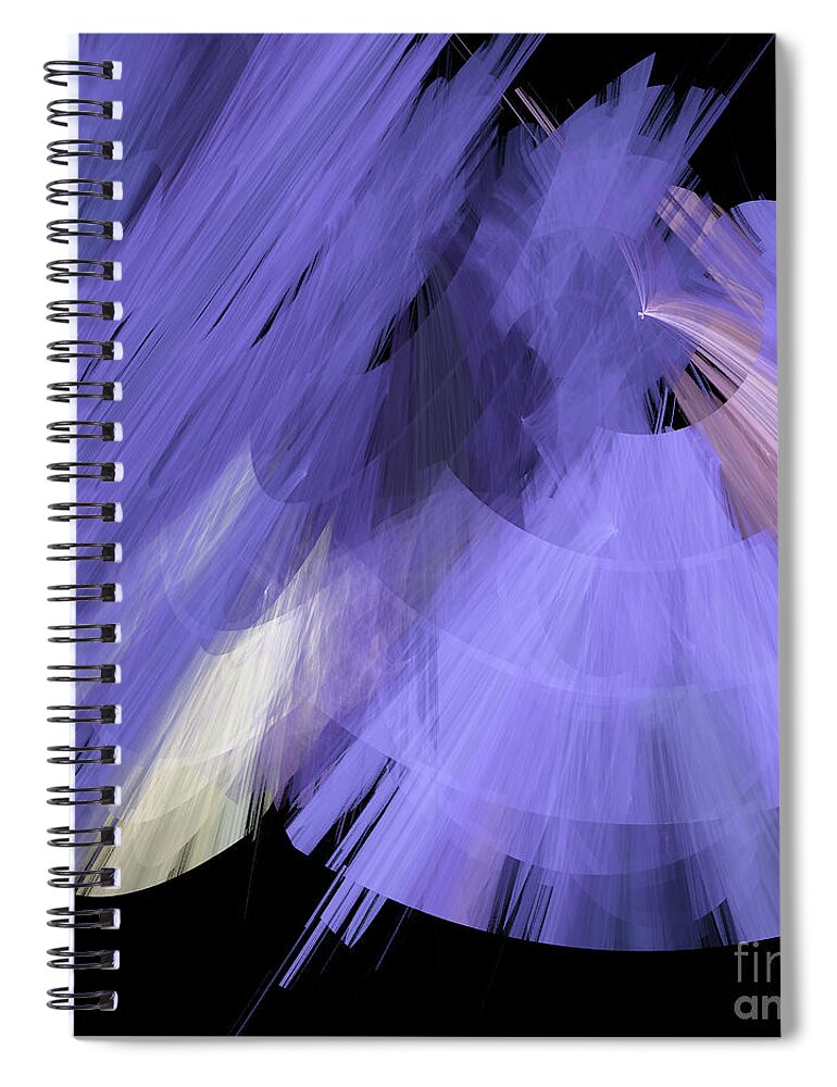 Ballerina Spiral Notebook featuring the digital art TuTu Stage Left Periwinkle Abstract by Andee Design