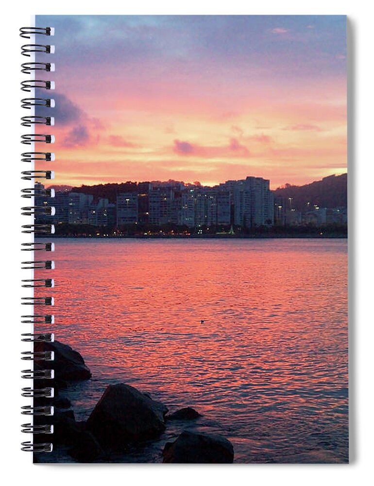 Tranquility Spiral Notebook featuring the photograph Twilight In Rio by Photo By Leonardo Martins