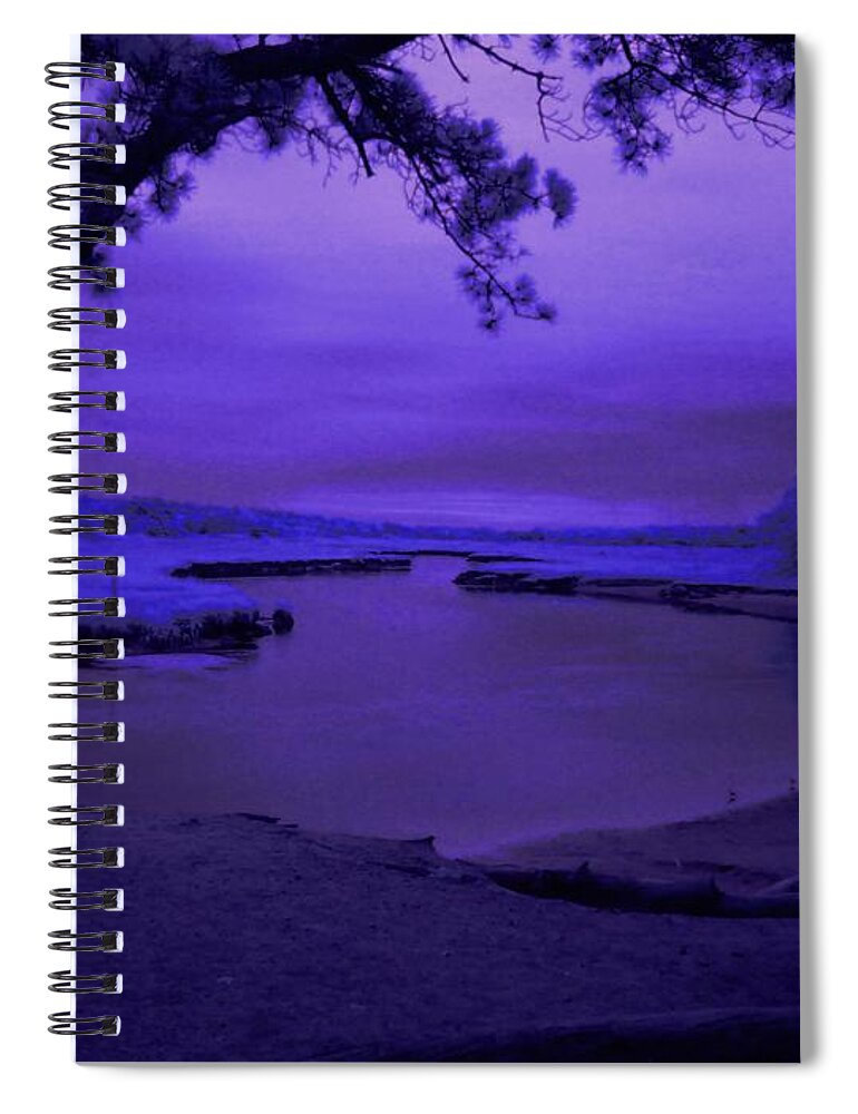 Night Scene Spiral Notebook featuring the photograph Twilight Zone by Robert McCubbin