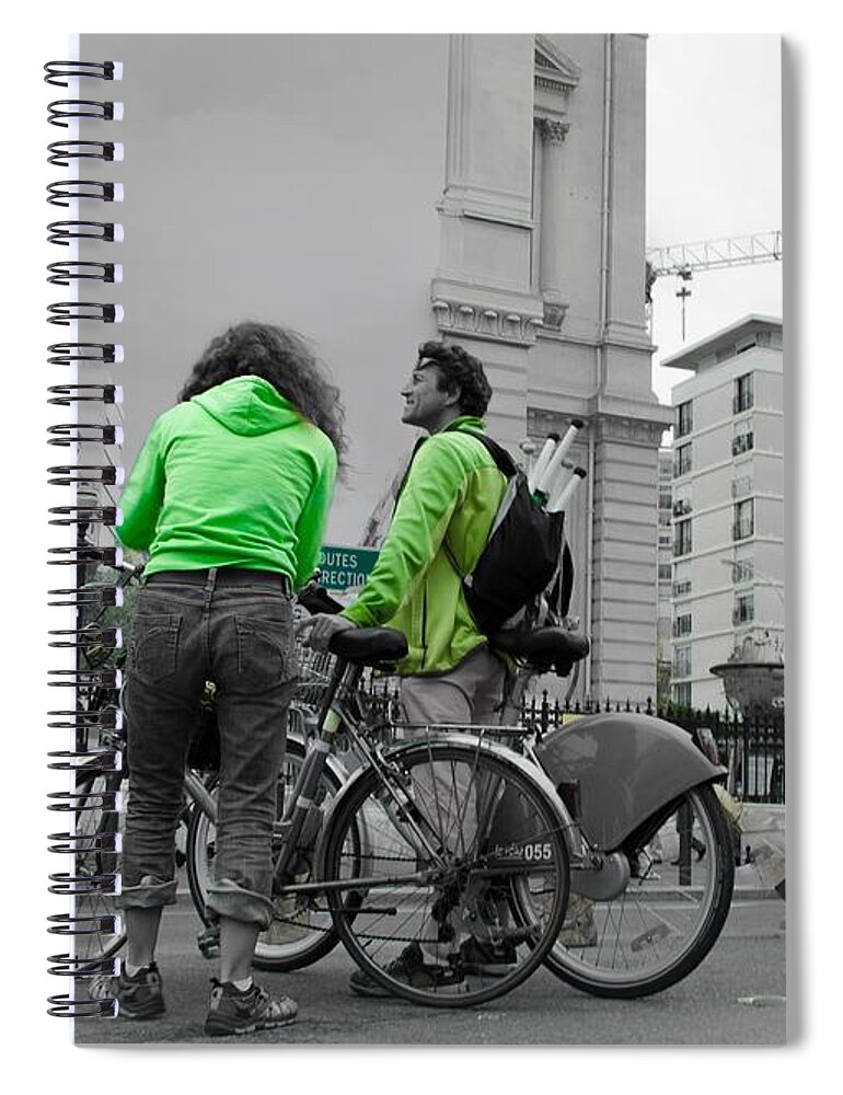 Marseille Spiral Notebook featuring the photograph Two americans visiting France by Dany Lison