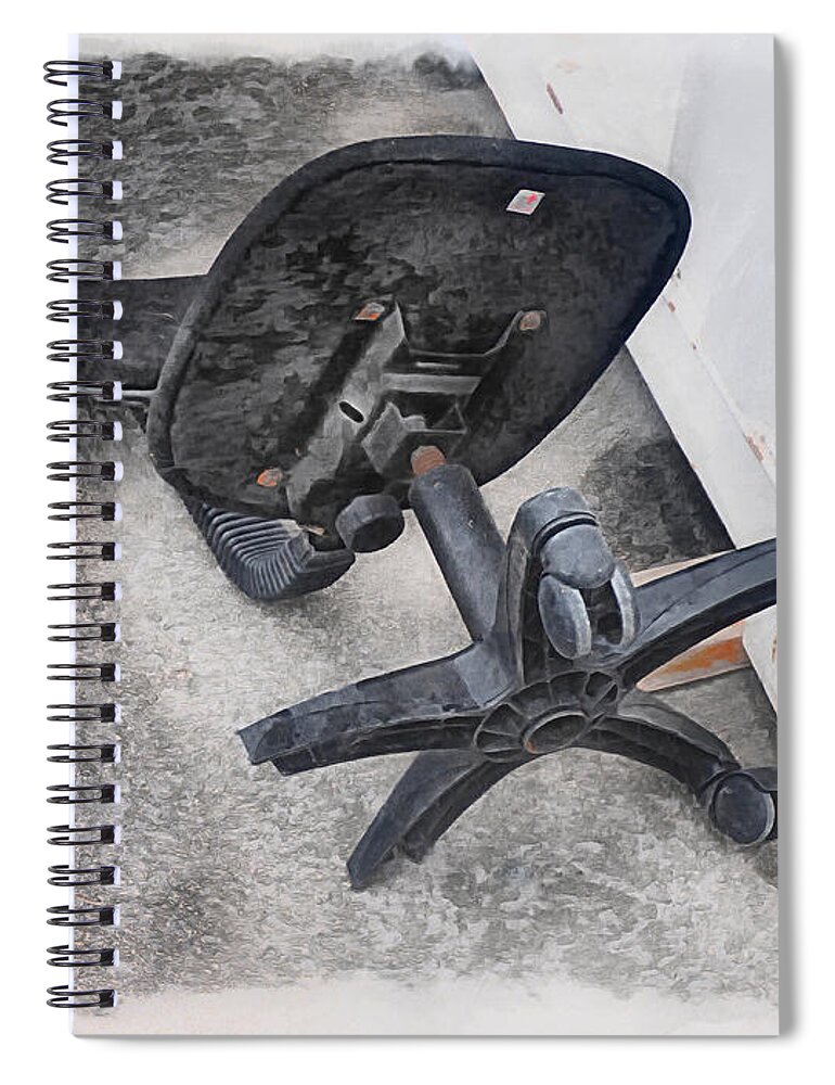 Art Spiral Notebook featuring the photograph Two Broken Legs by Steve Taylor