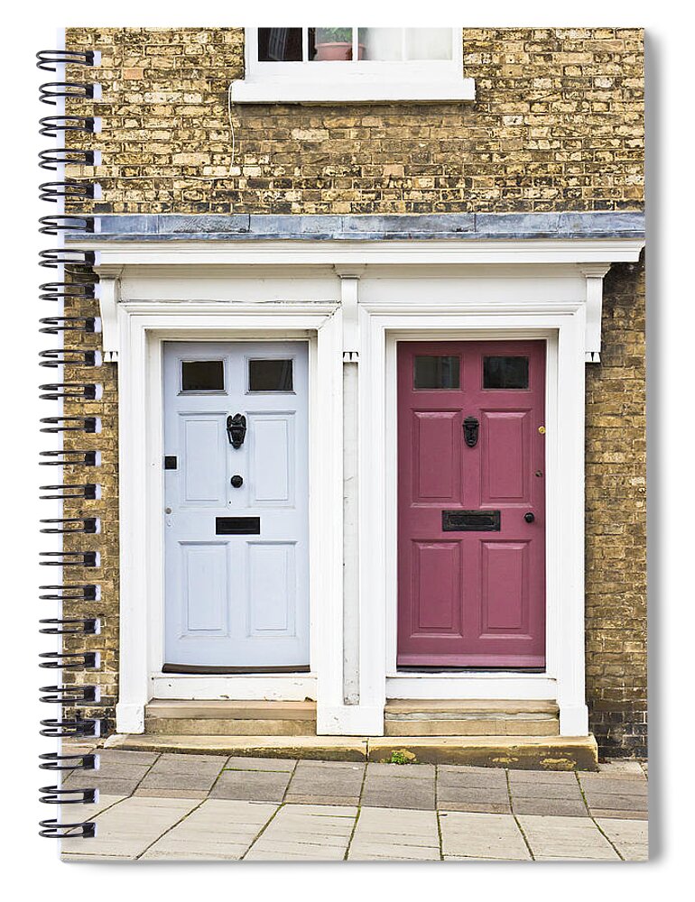 Accommodation Spiral Notebook featuring the photograph Two doors by Tom Gowanlock