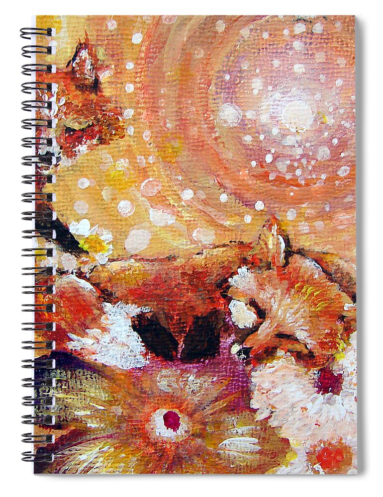 Fox Spiral Notebook featuring the painting Two Foxes You Have A Friend In Me by Ashleigh Dyan Bayer