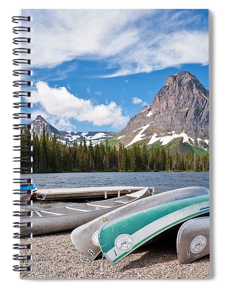 Two Medicine Lake Spiral Notebook featuring the photograph Two Medicine Lake by Andrew J. Martinez