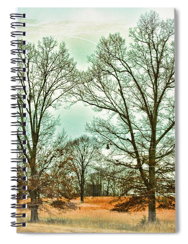 Wright Fine Art Spiral Notebook featuring the photograph Two Trees by Paulette B Wright