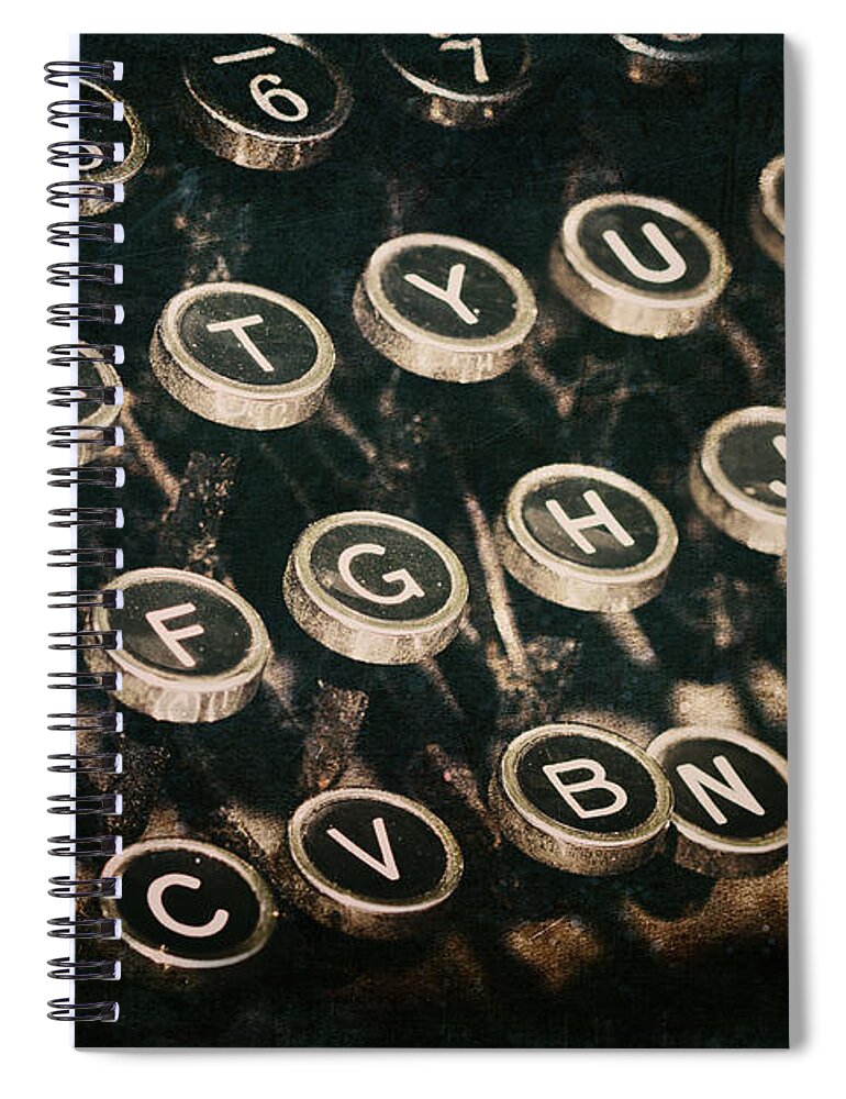Typewriter Spiral Notebook featuring the photograph Typewriter Keys by Pam Holdsworth