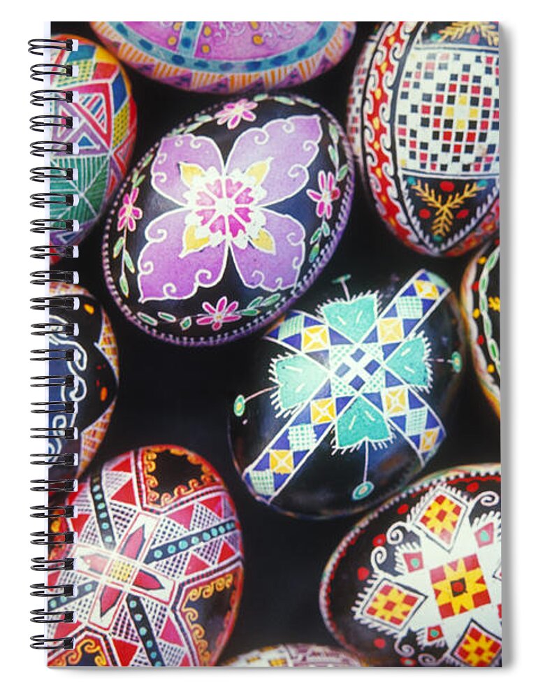 Horizontal Spiral Notebook featuring the photograph Ukrainian Easter Eggs by Verlin L Biggs