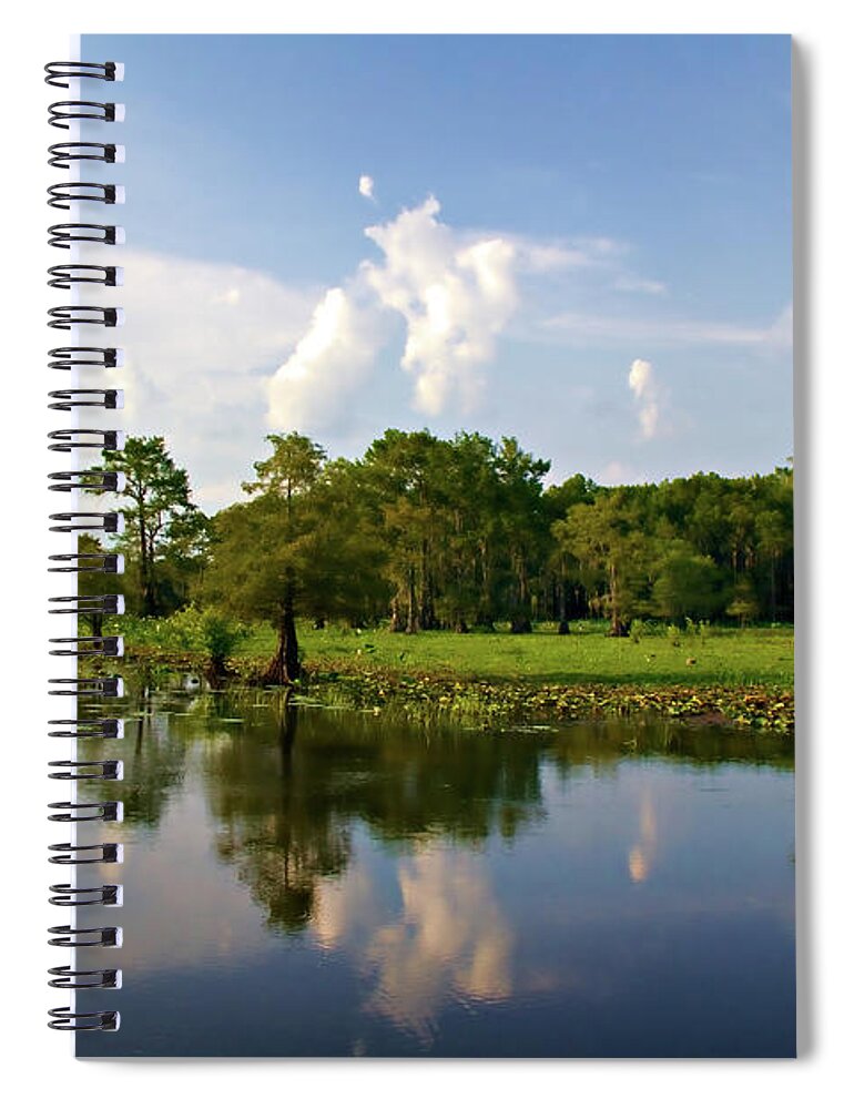 . Spiral Notebook featuring the photograph Uncertain Reflection by Lana Trussell