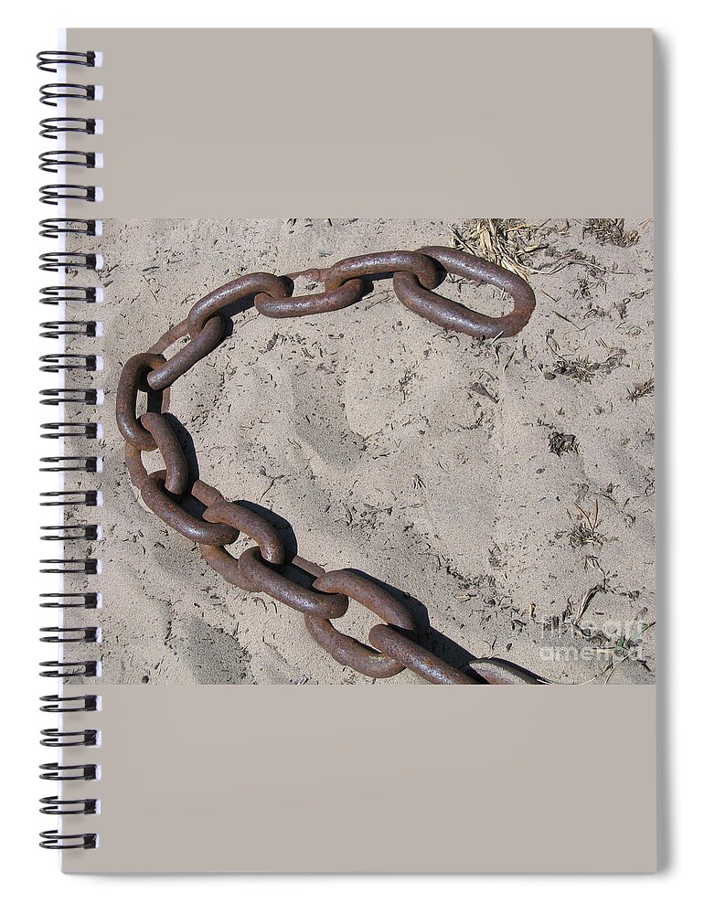 Chain Spiral Notebook featuring the photograph Unchained by Ann Horn