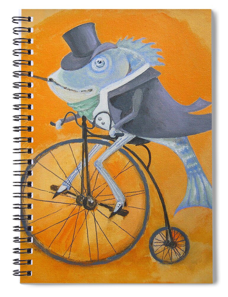 Animals Spiral Notebook featuring the painting Uncle Bernard by Marina Gnetetsky