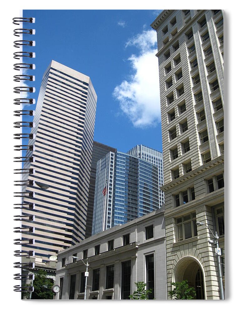Seattle Spiral Notebook featuring the photograph Under Seattle Blue by David Trotter