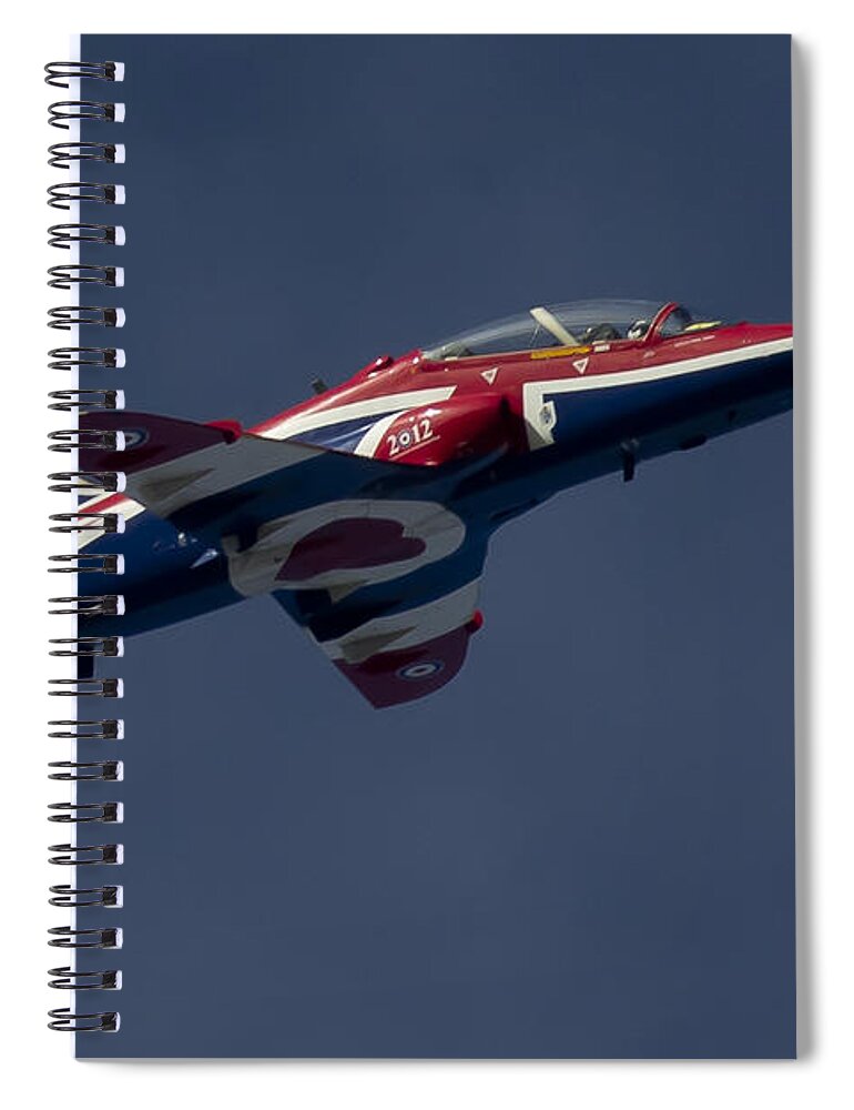 Union Jack Hawk Spiral Notebook featuring the photograph Union Jack Hawk by Airpower Art