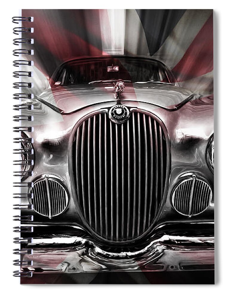 Antique Spiral Notebook featuring the digital art Union Jag by Nathan Wright