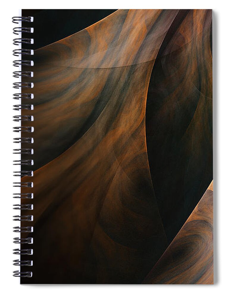 Marsala Spiral Notebook featuring the digital art Union by Lourry Legarde