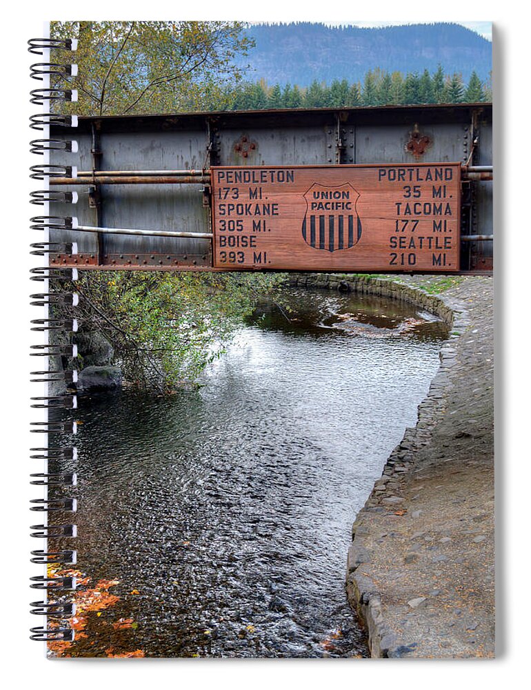 Multnomah Spiral Notebook featuring the photograph Union Pacific by David Hart