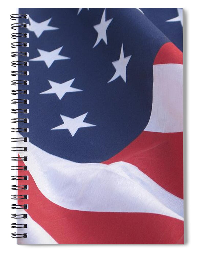 Photography Spiral Notebook featuring the photograph United States Flag by Chrisann Ellis