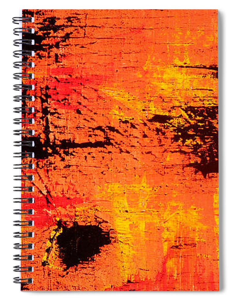 Abstract Spiral Notebook featuring the painting Universe by Amanda Sheil