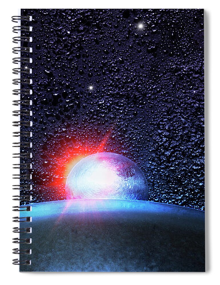Black Color Spiral Notebook featuring the photograph Universe In The Kitchen by Hiroshi Watanabe