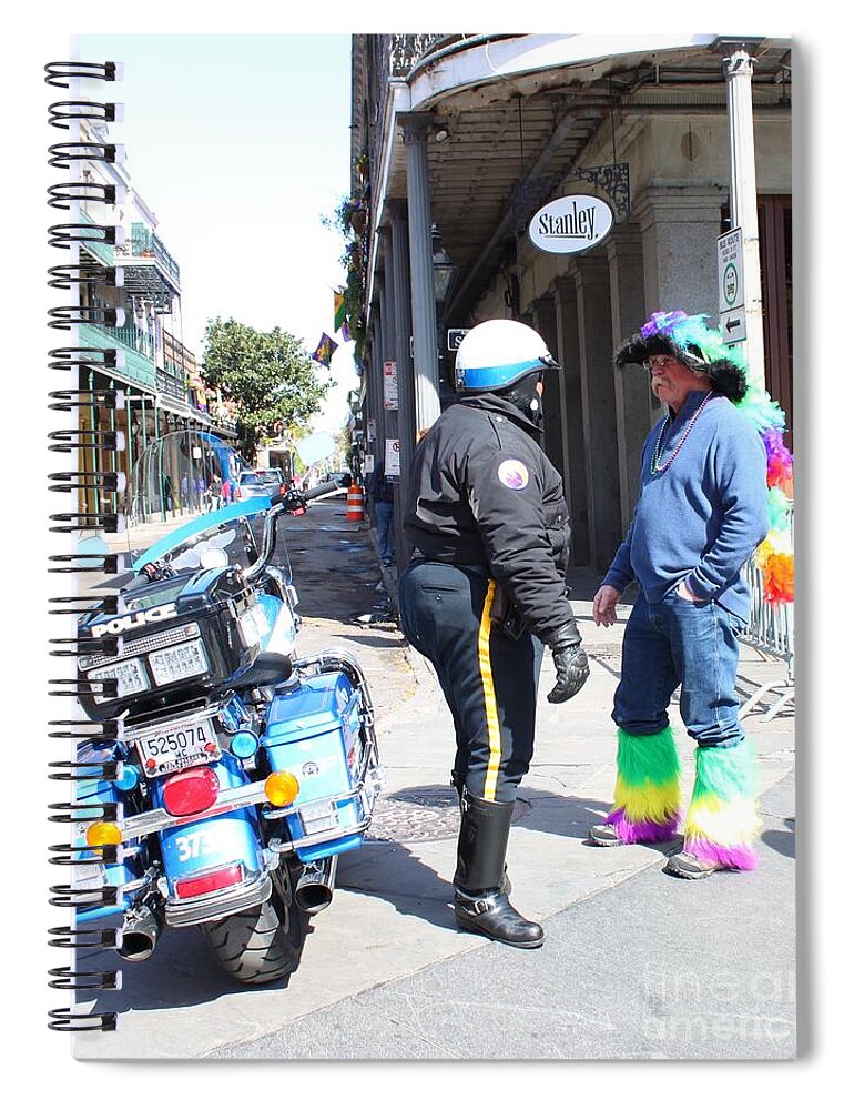 Cop Spiral Notebook featuring the photograph Unlikely Comrades by Bev Conover