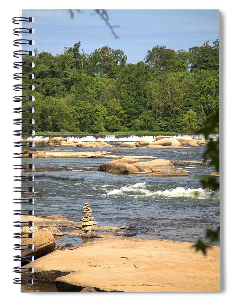 8707 Spiral Notebook featuring the photograph Unnatural Rock Formation by Gordon Elwell
