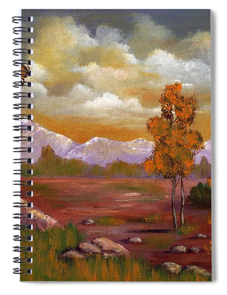 Unpredictable Spiral Notebook featuring the painting Unpredictable Weather by Anastasiya Malakhova