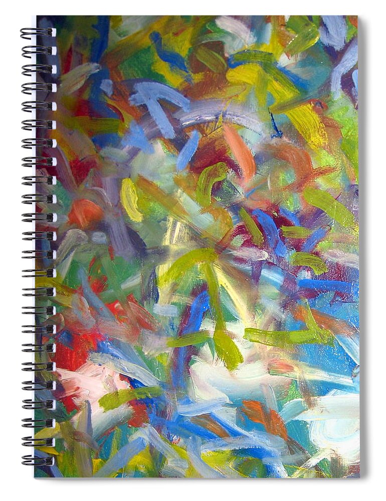 Landscape Spiral Notebook featuring the painting Untitled #1 by Steven Miller