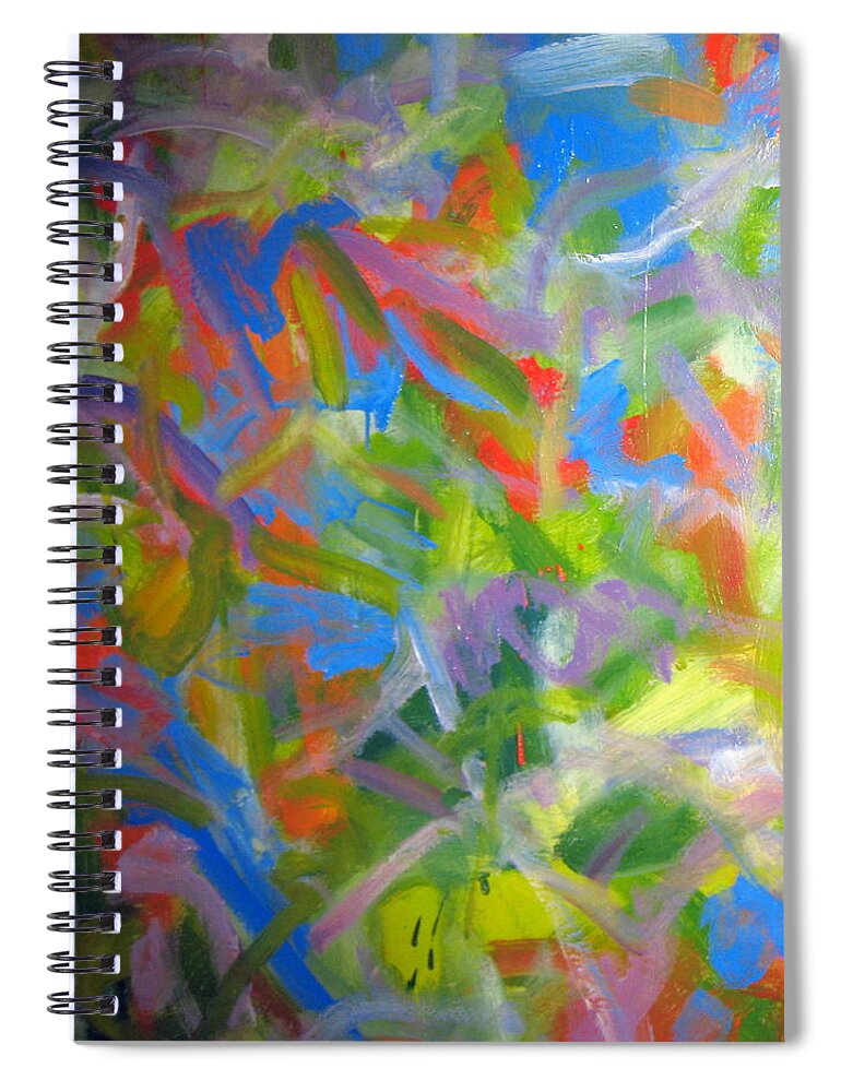 Landscape Spiral Notebook featuring the painting Untitled #2 by Steven Miller