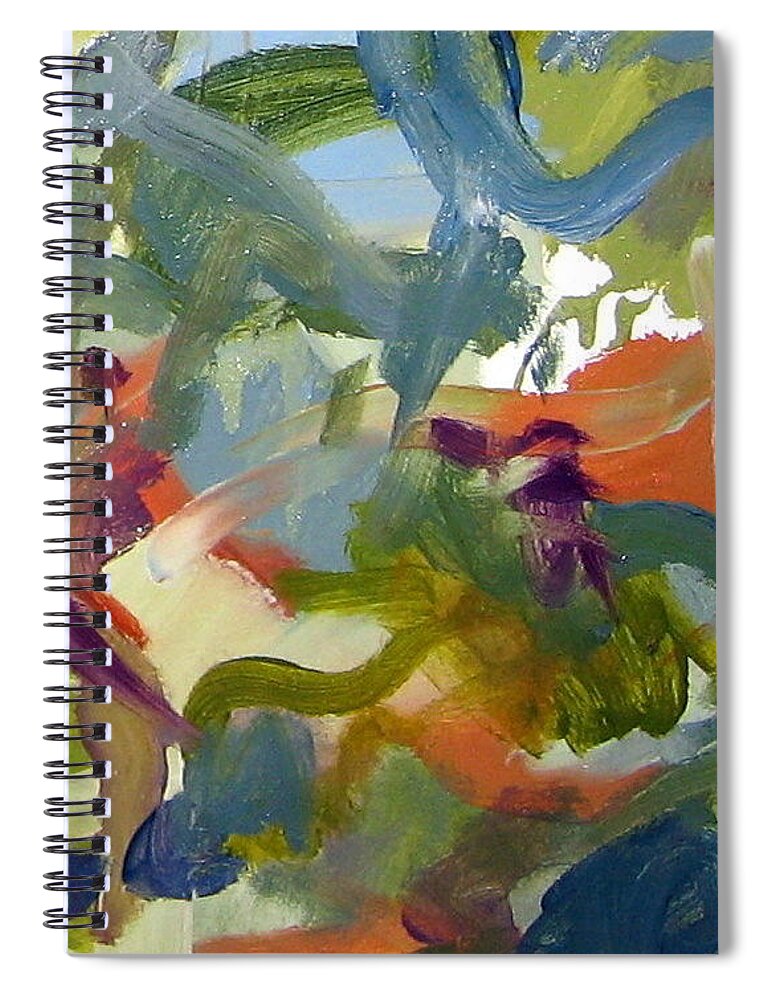 Landscape Spiral Notebook featuring the painting Untitled #24 by Steven Miller