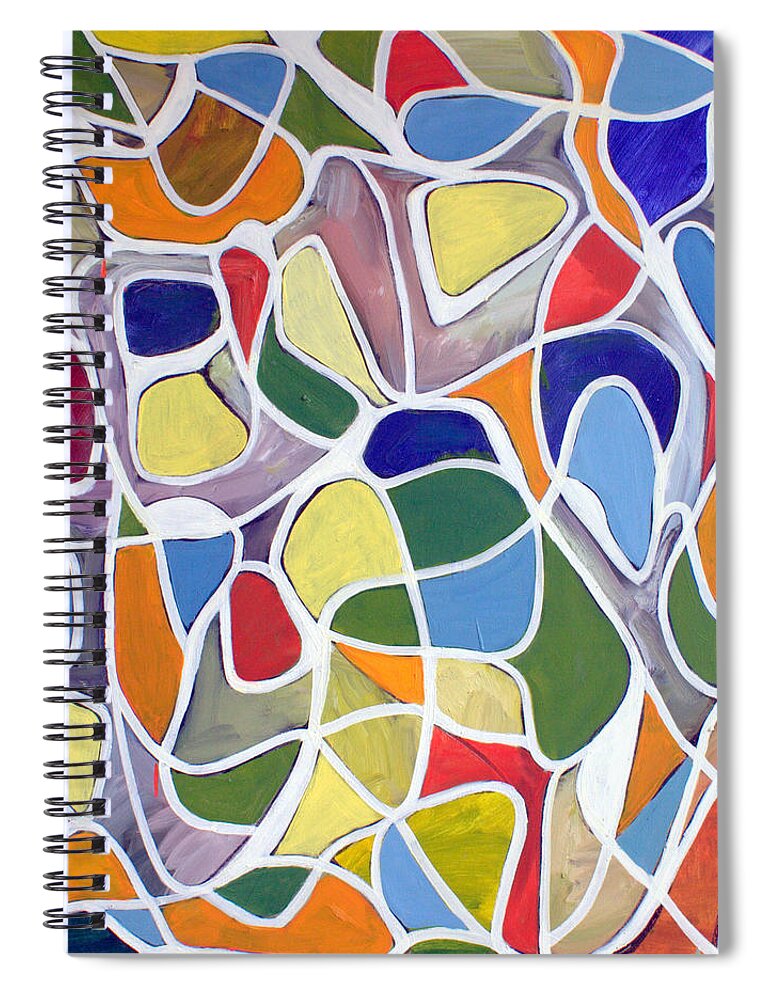 Abstract Spiral Notebook featuring the painting Untitled #29 by Steven Miller