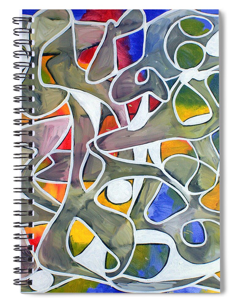 Abstract Spiral Notebook featuring the painting Untitled #31 by Steven Miller