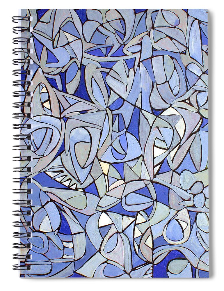 Abstract Spiral Notebook featuring the painting Untitled #32 by Steven Miller