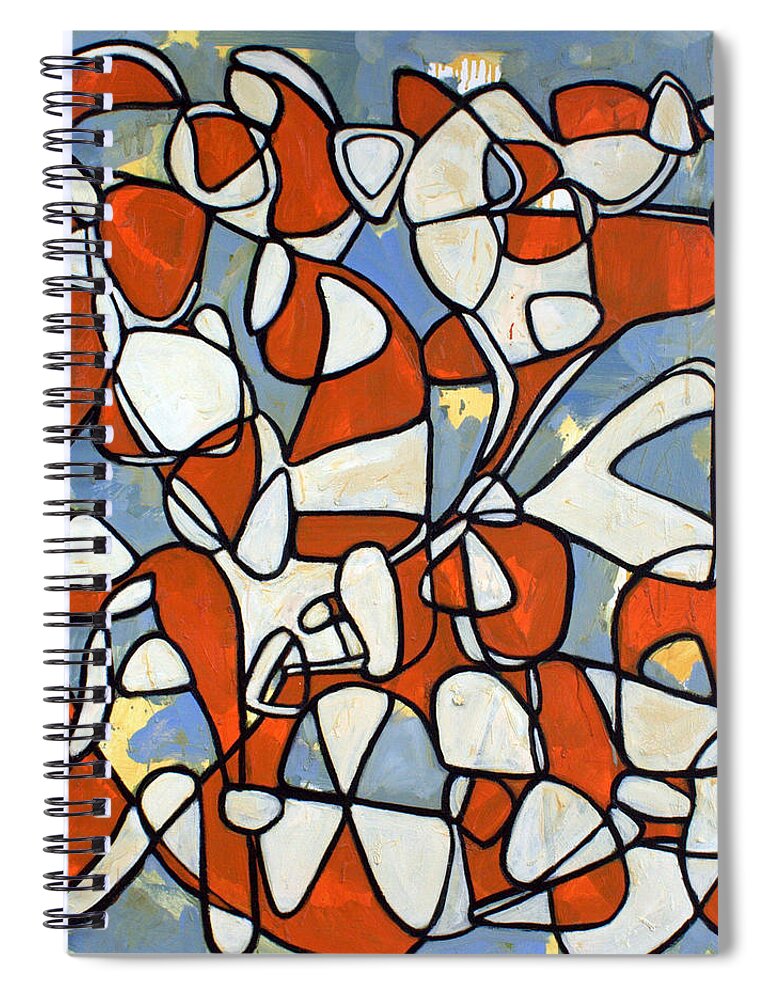 Abstract Spiral Notebook featuring the painting Untitled #38 by Steven Miller