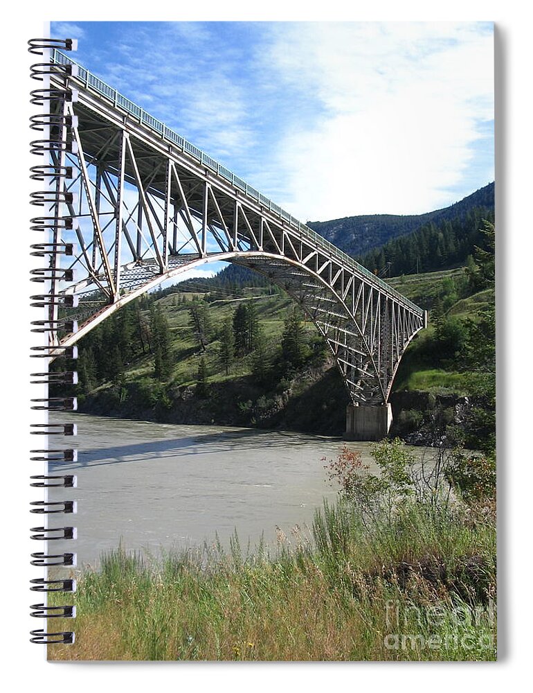 Sheep Spiral Notebook featuring the photograph Up The Sheep Creek Bridge by Vivian Martin