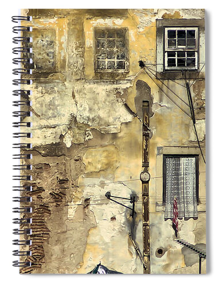 Urban Spiral Notebook featuring the painting Urban Lisbon by David Letts