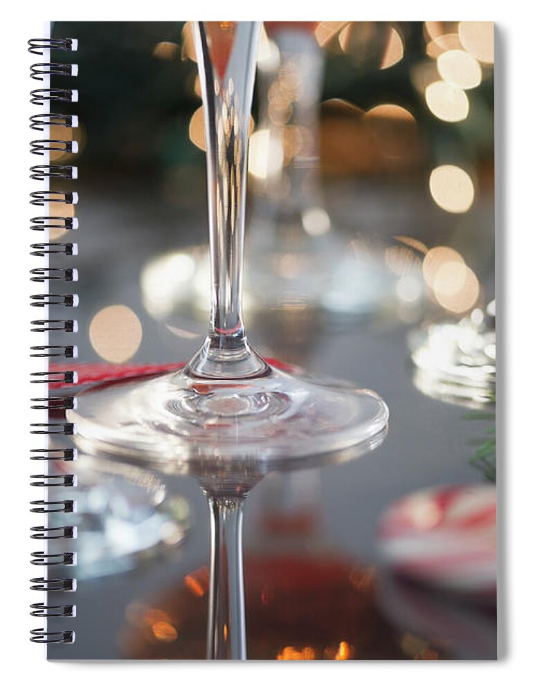 Celebration Spiral Notebook featuring the photograph Usa, New Jersey, Jersey City, Champagne by Jamie Grill