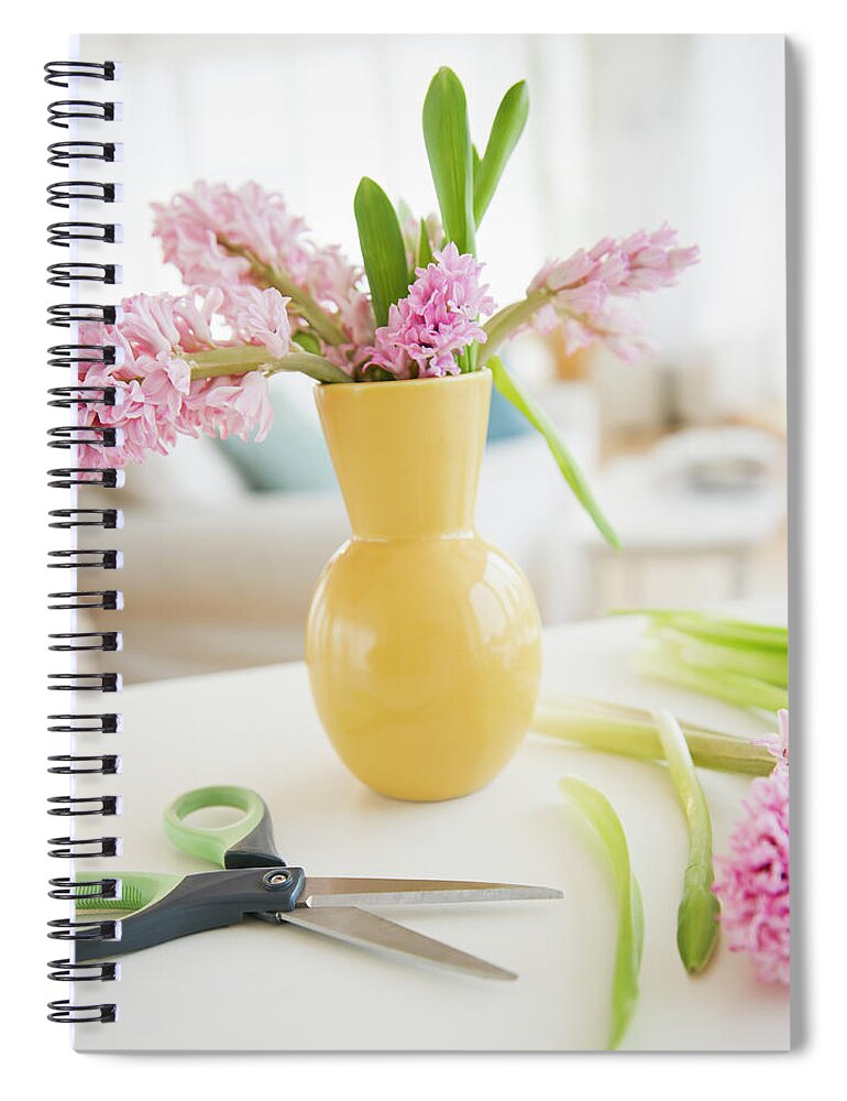 Vase Spiral Notebook featuring the photograph Usa, New Jersey, Jersey City, Preparing by Jamie Grill