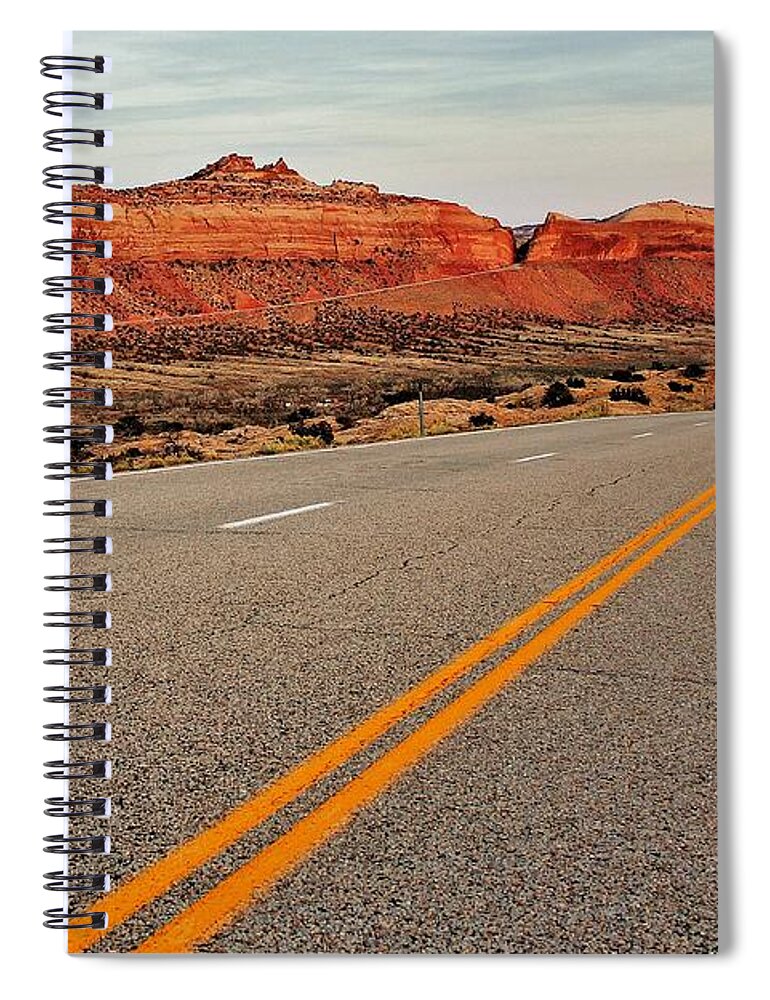 Utah Spiral Notebook featuring the photograph Utah Highway by Benjamin Yeager