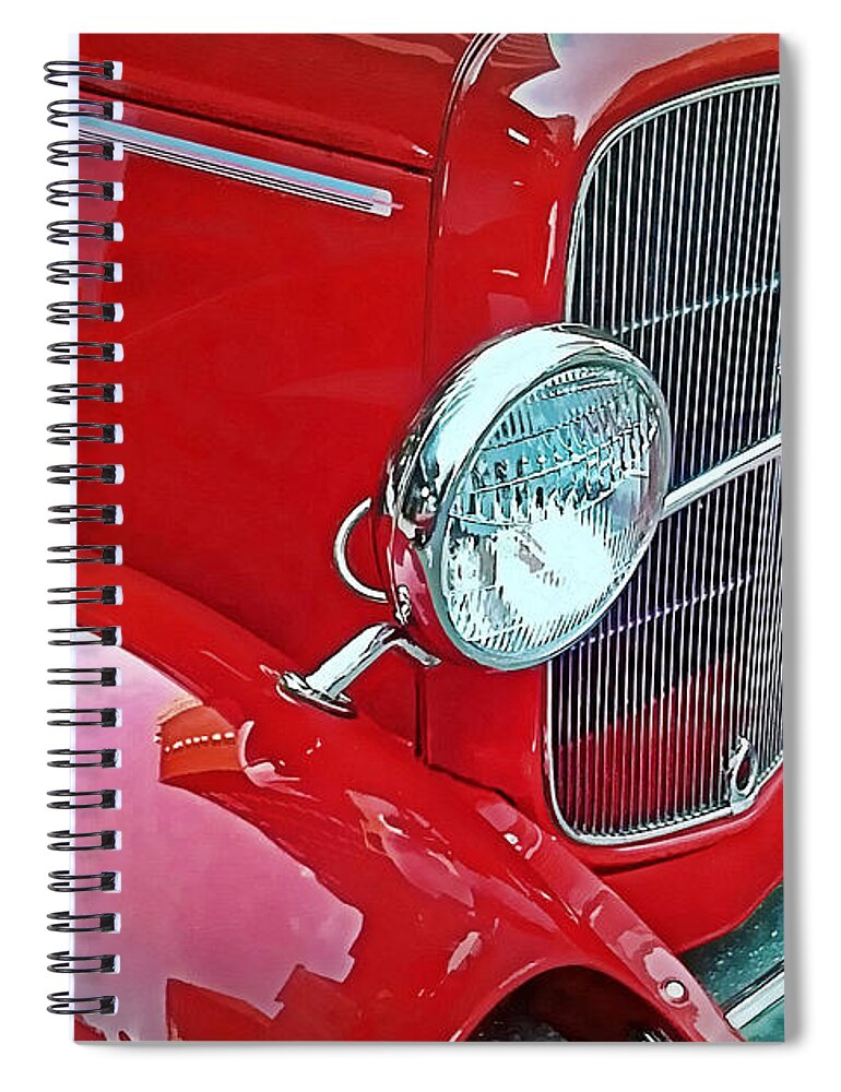 Victor Montgomery Spiral Notebook featuring the photograph V8 by Vic Montgomery
