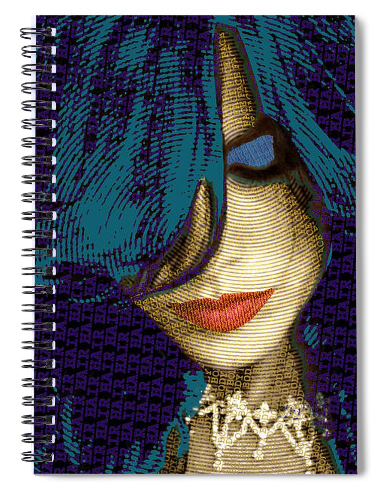 Woman Spiral Notebook featuring the painting Vain 2 by Tony Rubino