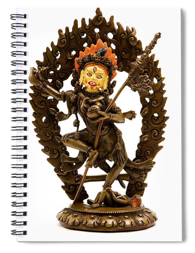 White Background Spiral Notebook featuring the photograph Vajrayogini by Fabrizio Troiani