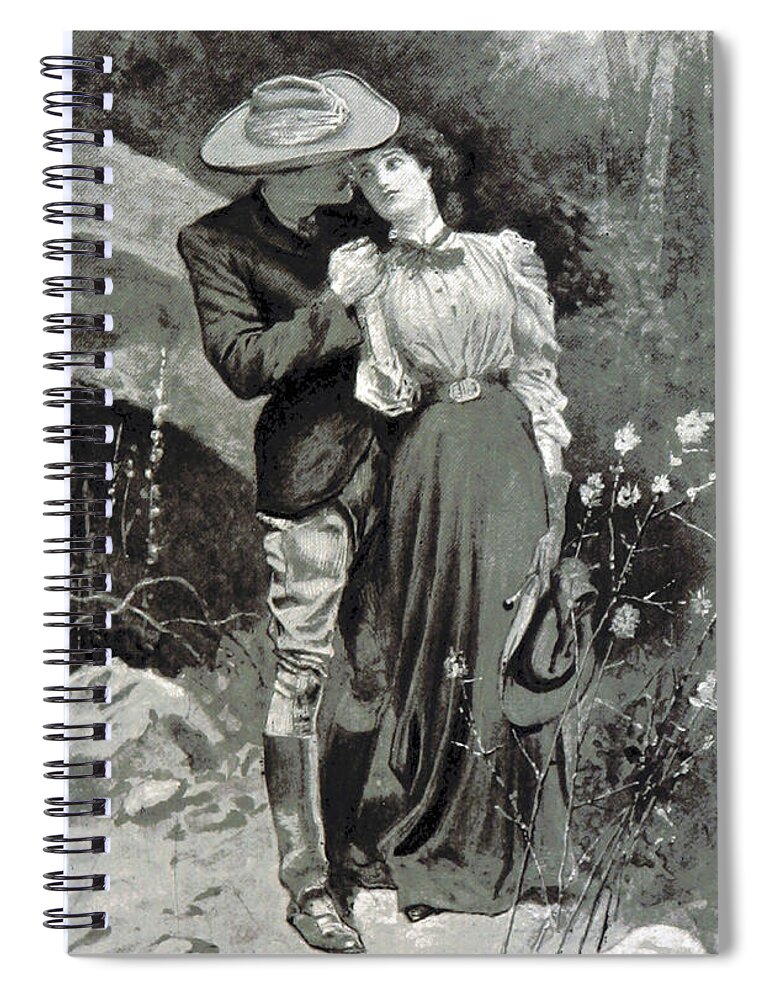 Holiday Spiral Notebook featuring the photograph Valentines Day, 1898 by British Library
