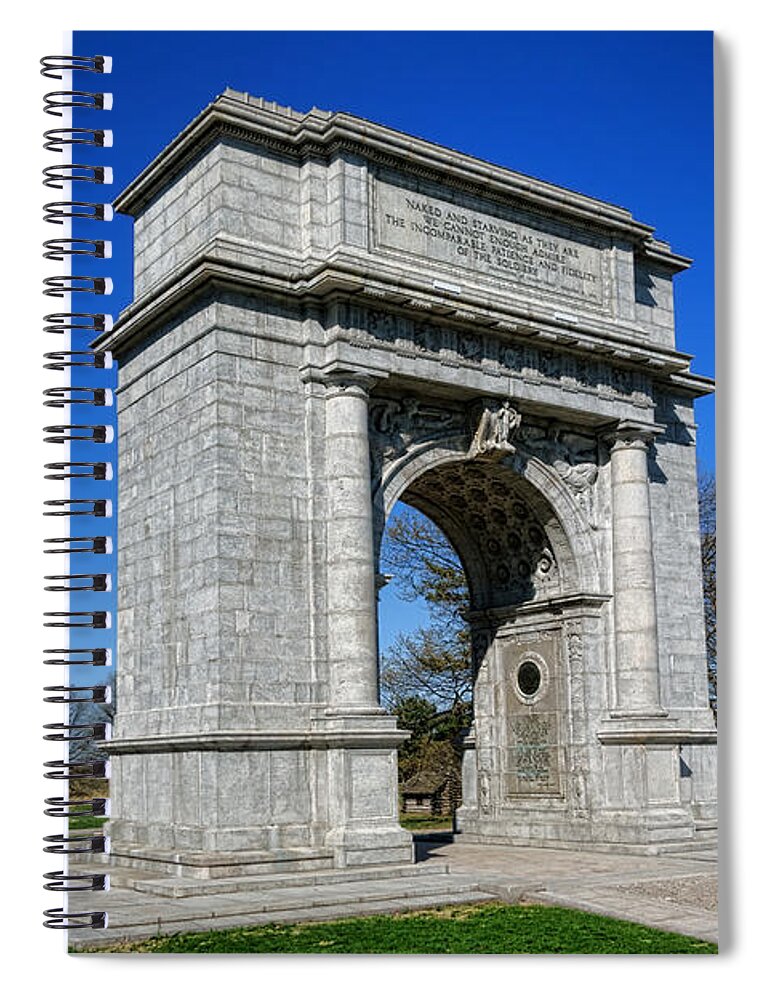 National Spiral Notebook featuring the photograph Valley Forge National Memorial Arch by Olivier Le Queinec