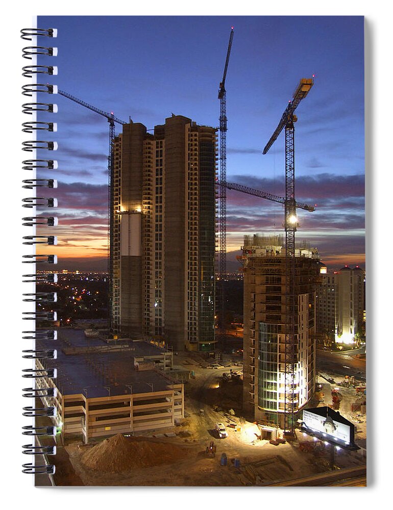 Construction Spiral Notebook featuring the photograph Vegas Expansion by Mike McGlothlen