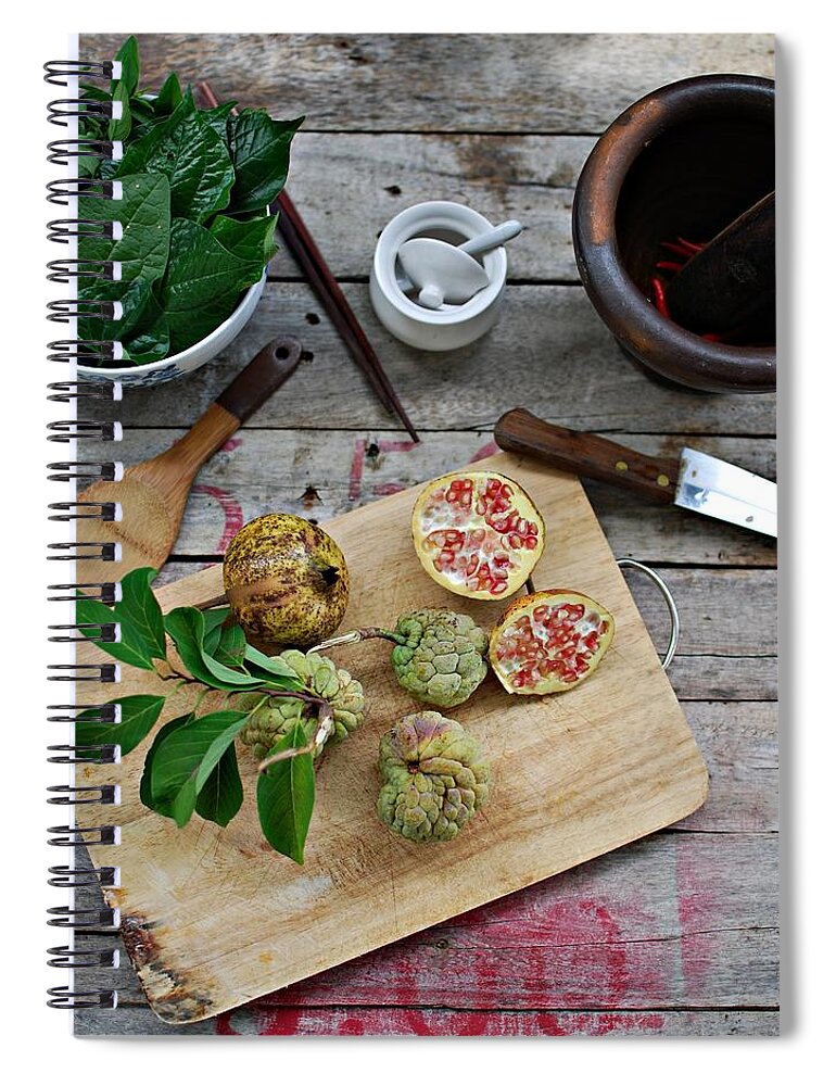 Cutting Board Spiral Notebook featuring the photograph Vegetables by Hoaixh