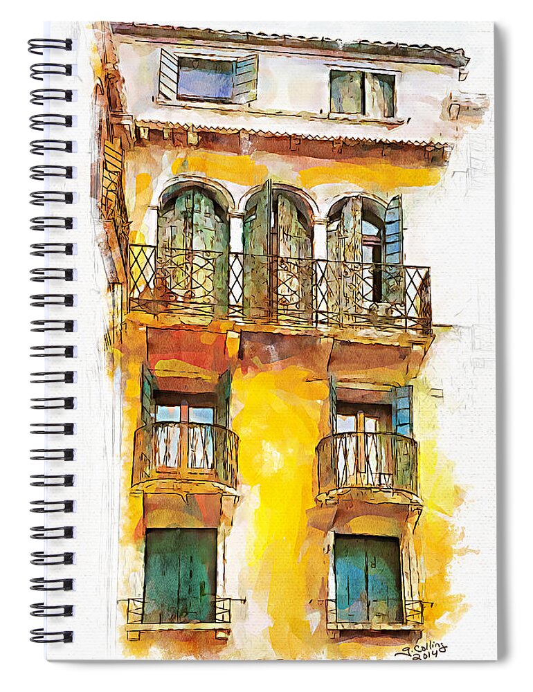 Windows Spiral Notebook featuring the painting Radiant Abode by Greg Collins