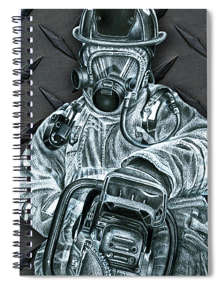 Firefighting Spiral Notebook featuring the digital art Vent by Jodi Monroe