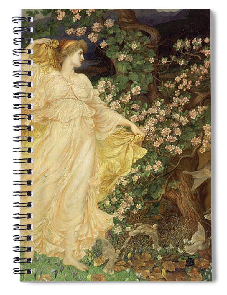 William Blake Richmond Spiral Notebook featuring the painting Venus and Anchises by William Blake Richmond