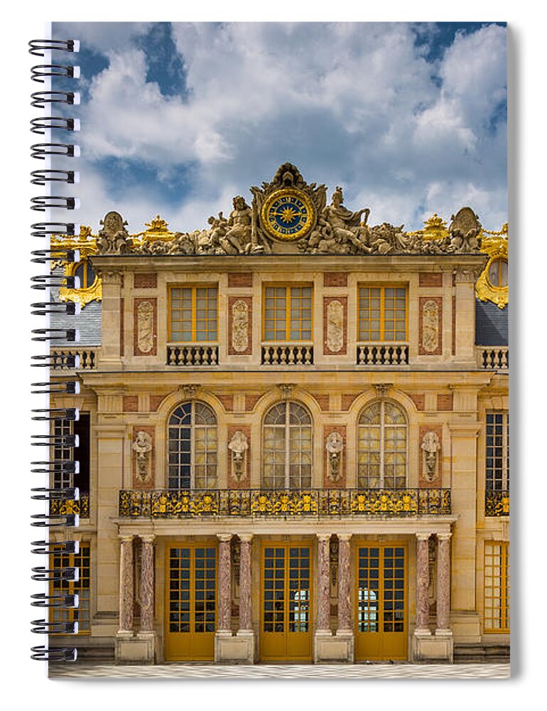 Europa Spiral Notebook featuring the photograph Versailles Courtyard by Inge Johnsson
