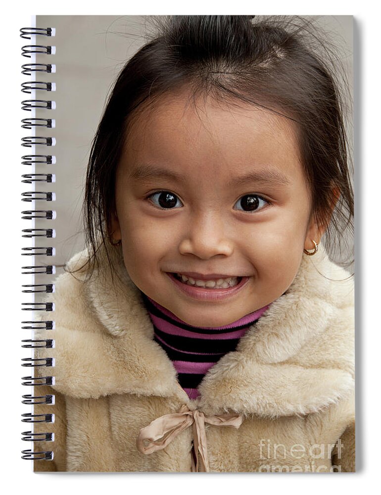 Vietnam Spiral Notebook featuring the photograph Vietnamese Girl 03 by Rick Piper Photography
